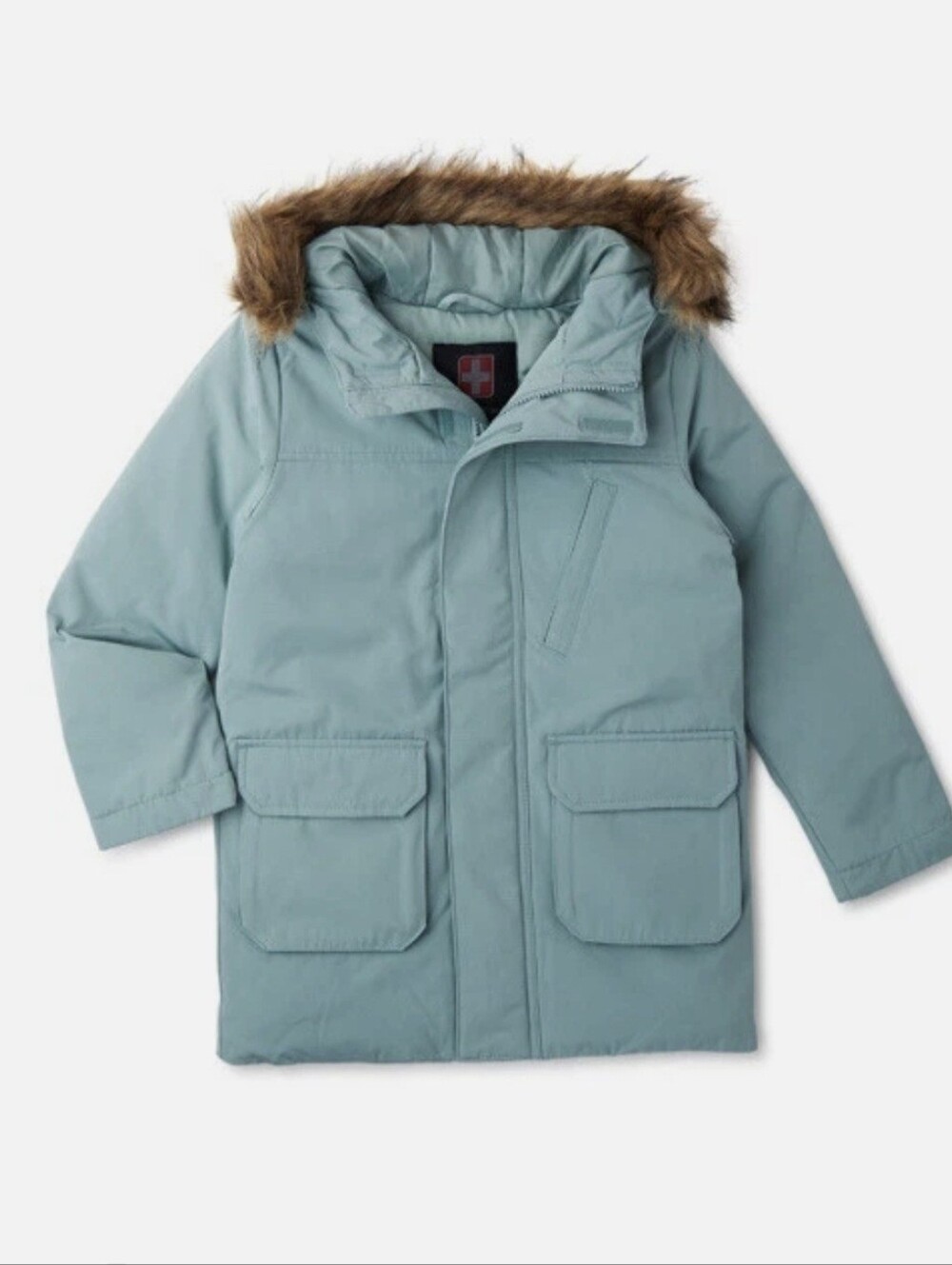 Swiss Tech Mint Green Puffer Jacket for Kids